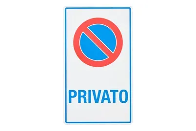 Schild Privato + Symbol | 33 × 19 cm