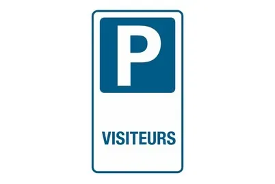 Schild P Visiteurs | 19 × 33 cm