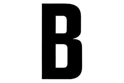 Folienbuchstabe B Schwarz | 6 cm