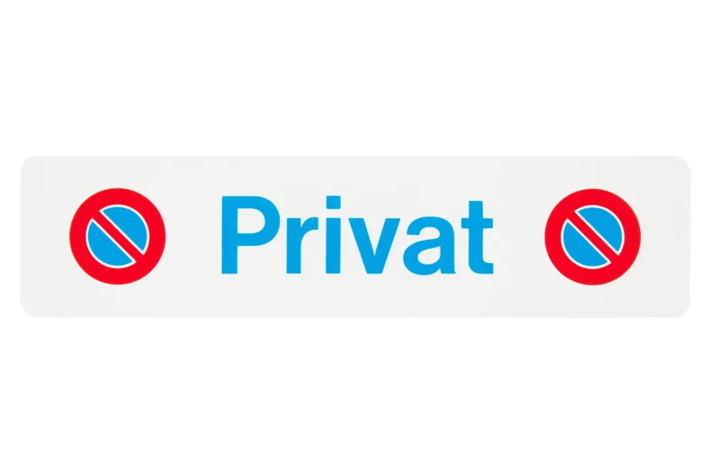 Schild Privat Symbol