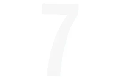 Folienbuchstabe Nr. 7 Weiss | 6 cm