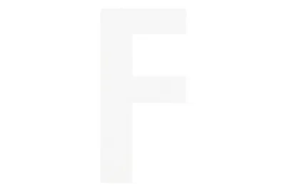 Folienbuchstabe Weiss F | 6 cm