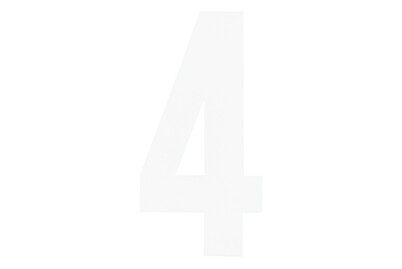 Folienbuchstabe Nr. 4 Weiss | 9.5 cm