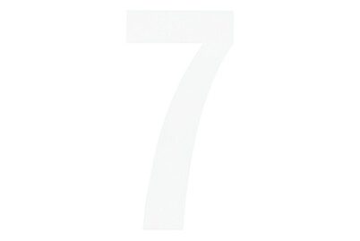 Folienbuchstabe Nr. 7 Weiss | 10 cm