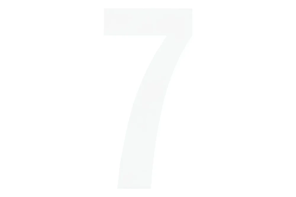 Folienbuchstabe Nr. 7 Weiss | 10 cm