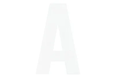 Folienbuchstabe A 95 mm weiss