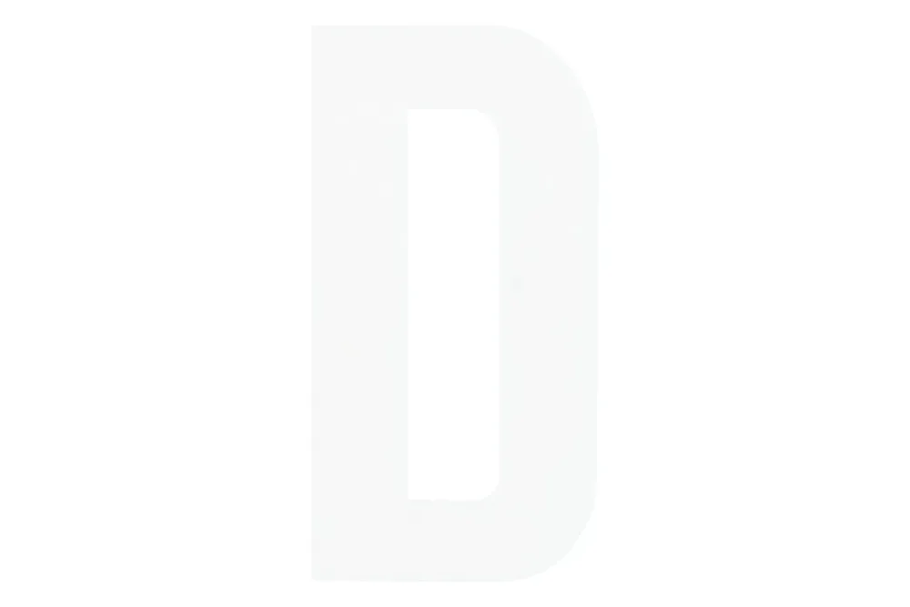 Folienbuchstabe Weiss D | 10 cm