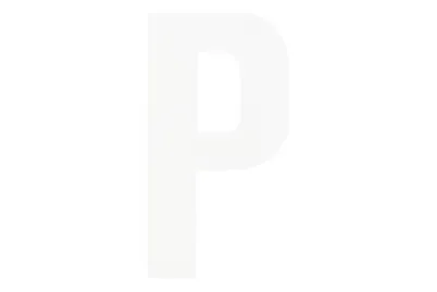 Folienbuchstabe P Weiss | 9.5 cm