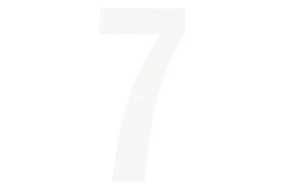 Folienbuchstabe Nr. 7 Weiss | 3 cm