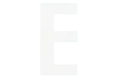 Folienbuchstabe E Weiss | 3 cm