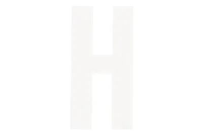 Folienbuchstabe H Weiss | 3 cm