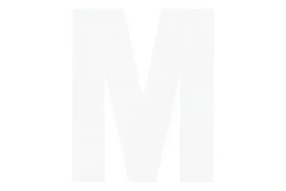 Folienbuchstabe M Weiss | 3 × 2.4 cm