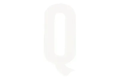Folienbuchstabe Weiss | Q | 3 cm