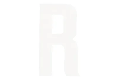 Folienbuchstabe Weiss R | 3 cm