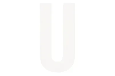 Folienbuchstabe Weiss U | 3 cm