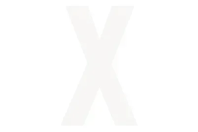 Folienbuchstabe Weiss X | 3 × 2 cm