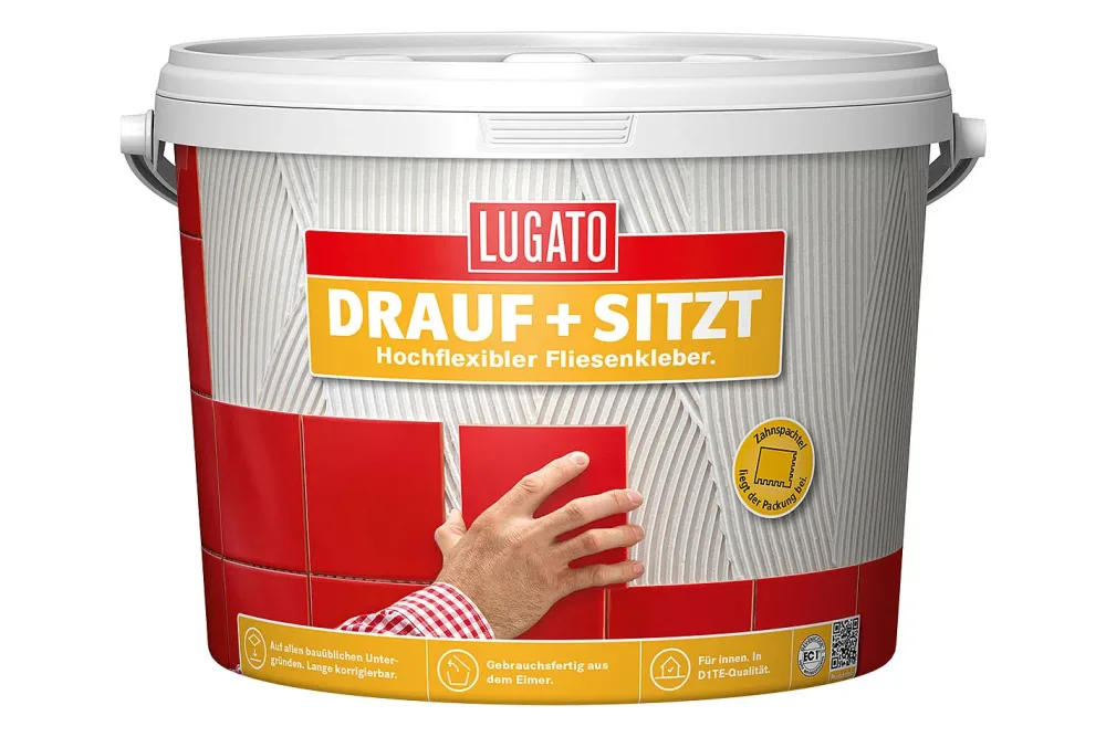 Lugato Fliesenkleber Drauf und Sitzt Weiss