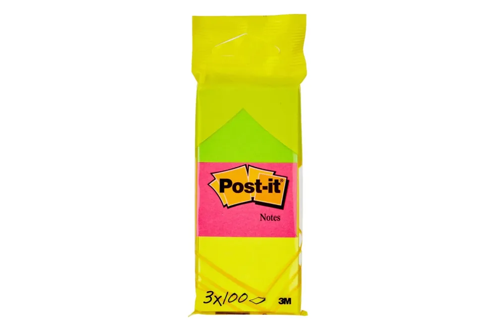 POST-IT Neon Notes 38x51mm 6812 3 Farben ass. 100 Blatt