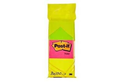 POST-IT Neon Notes 38x51mm 6812 3 Farben ass. 100 Blatt
