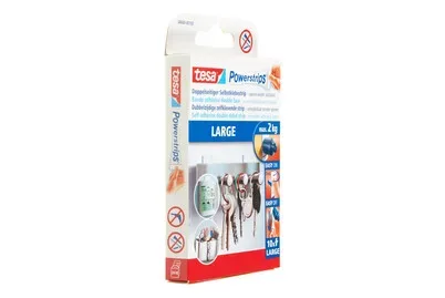 TESA Powerstrips Large 10 St&uuml;ck 580000010 abl&ouml;sbar, Belastbarkeit 2kg