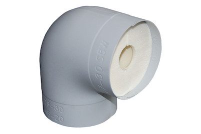 Bogen für Kalt- und Warmwasserleitungen Grau | ⌀ 3.4 cm