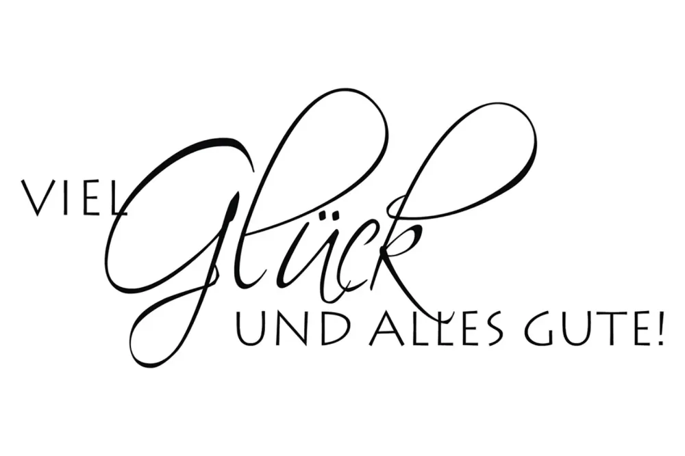 Rayher Holzstempel Viel Glück und alles Gute | 4 × 8 cm