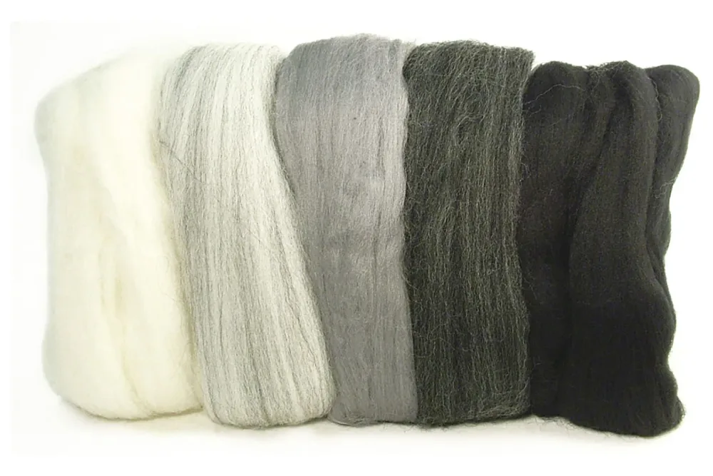 Rayher Merino-Kammzug Superfein 18 Mic | 5 × 10 g