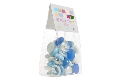 Glorex Glasnuggets Mix Blau-Weiss-Hellblau | 20 mm | 200 g