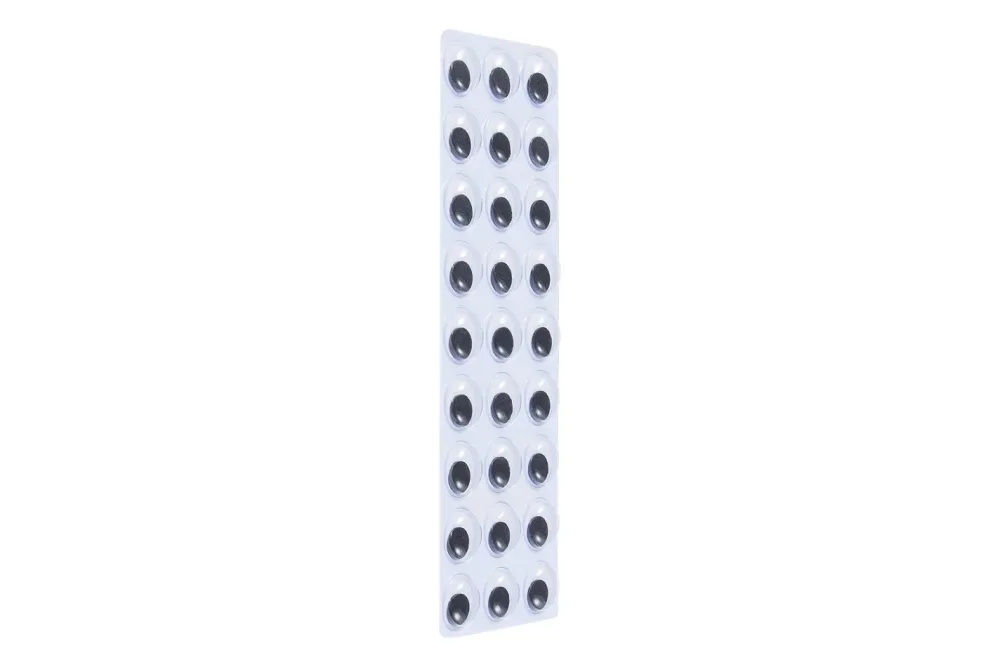 Glorex Wackelaugen Selbstklebend | 12 mm | 26 Stück