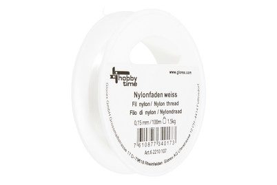 Glorex Nylonfaden Weiss | 0.15 mm | 100 m