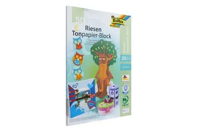 Folia Riesen-Tonpapierblock | 24 × 34 cm | 130 g/m² | 50 Blatt