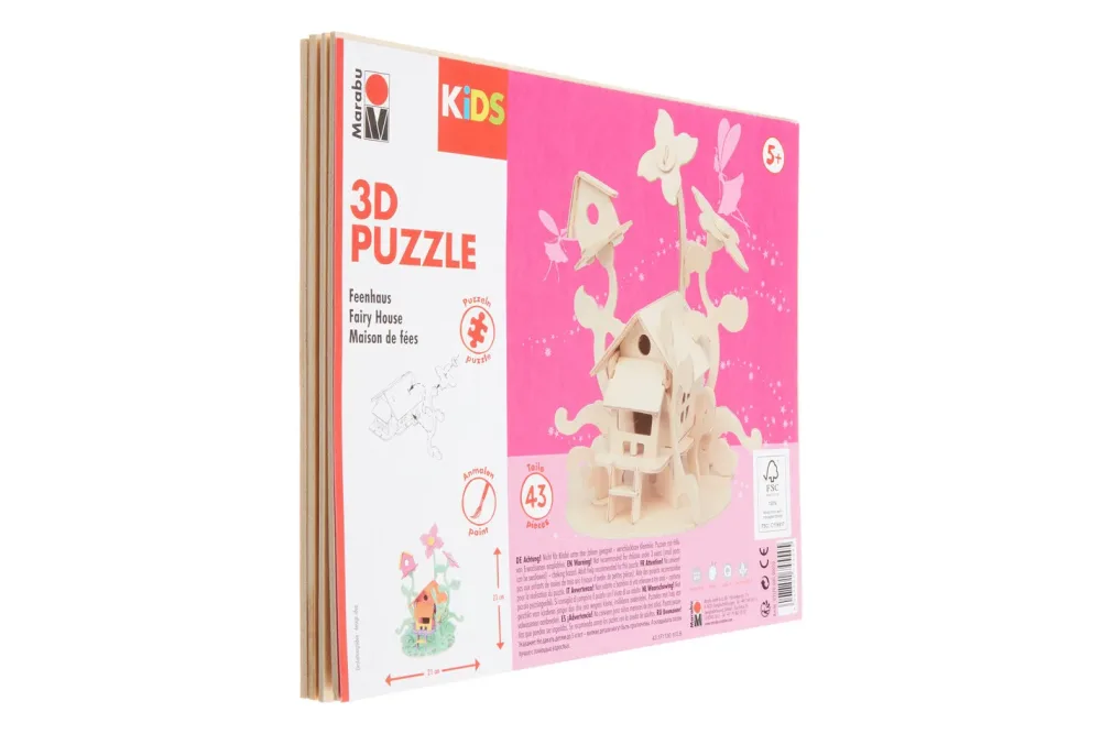 Marabu - 3D Puzzle, 23.2X18.4X1.3CM, Multicolor
