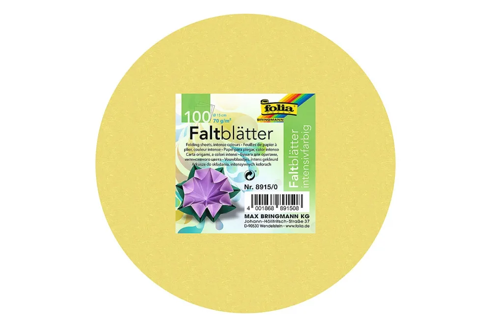 Folia Faltblätter Rund | 15 cm | 70 g/m²