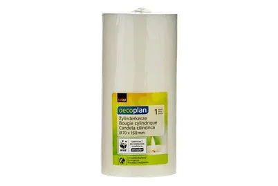 Oecoplan Zylinderkerze 70x150mm weiss