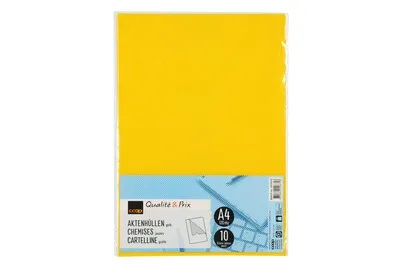 Coop Qualité & Prix 10 Aktenhüllen A4 120my gelb