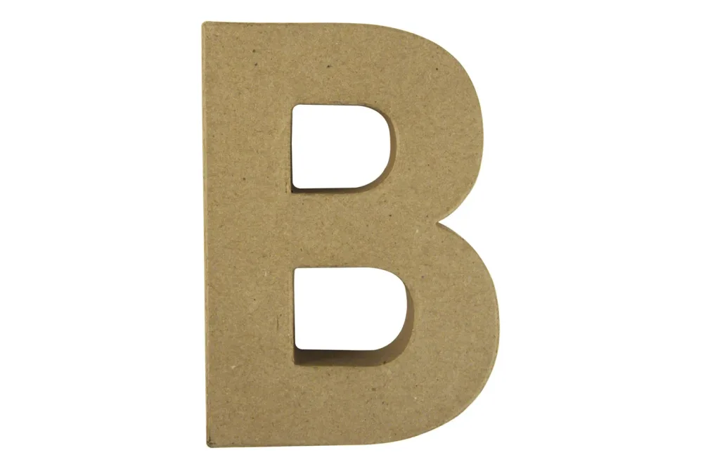 Rayher Pappmaché-Buchstabe B | 15 × 10.5 × 3 cm
