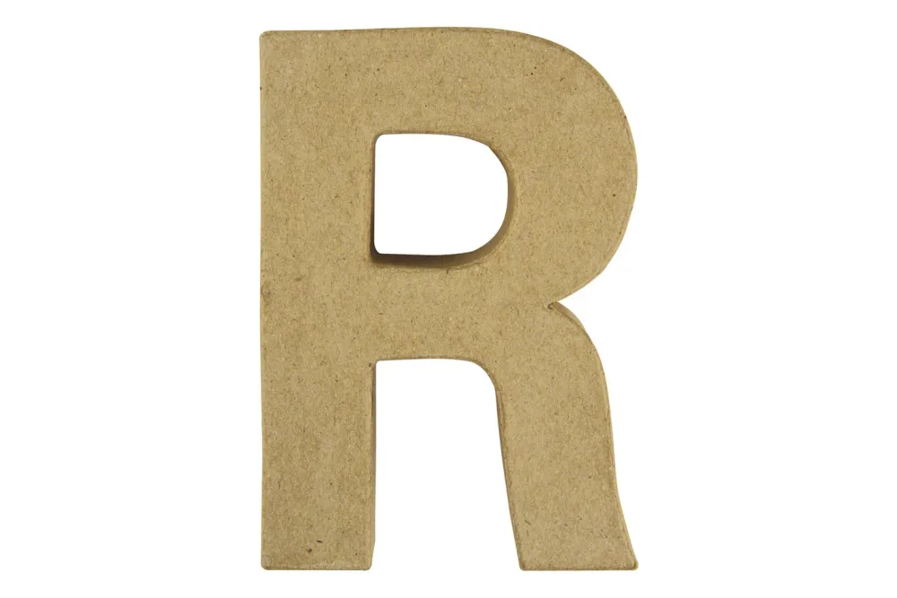 Rayher Pappmaché-Buchstabe R | 15 × 10.5 × 3 cm