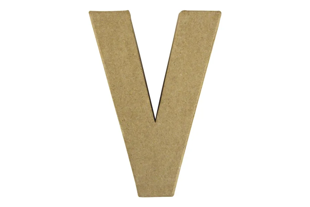 Rayher Pappmaché-Buchstabe V | 15 × 10.5 × 3 cm