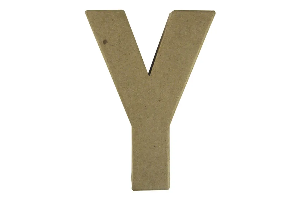 Rayher Pappmaché-Buchstabe Y | 15 × 10.5 × 3 cm