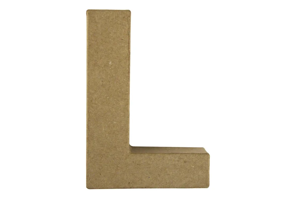 Rayher Pappmaché-Buchstabe L | 15 × 10.5 × 3 cm