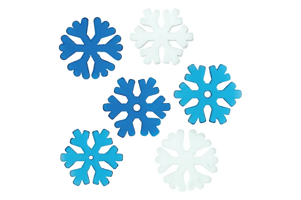 Gelfensterbild Schneeflocken