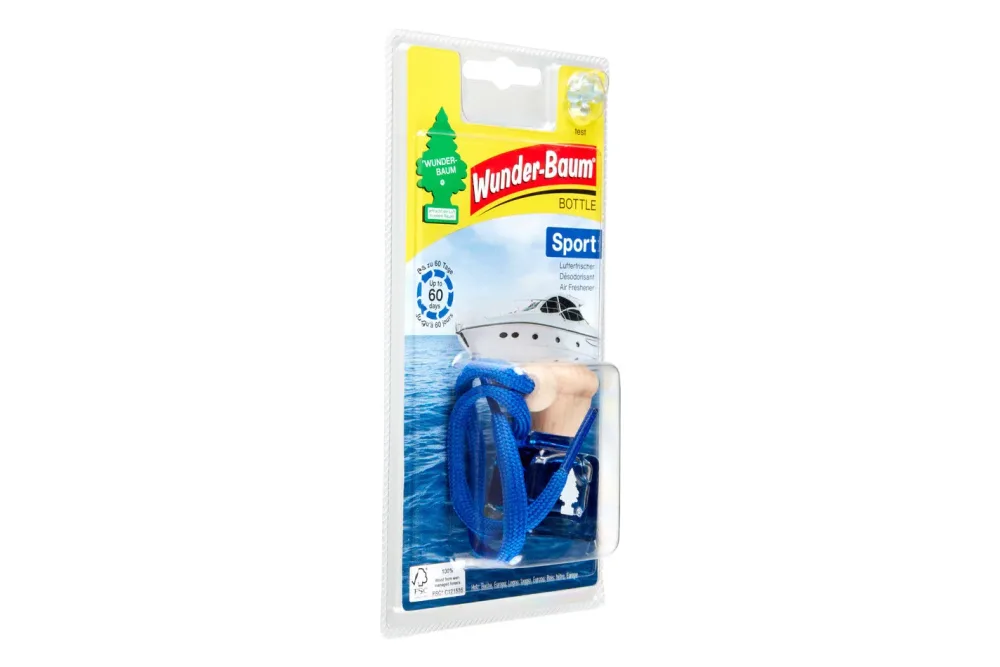 Wunderbaum Autoduft Duftflasche Sport | 16.5 × 9 × 3 cm | 4.5 ml
