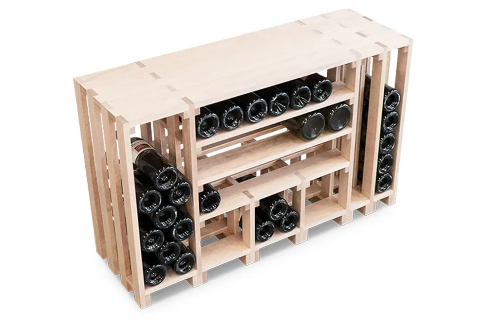 CaveauStar Oecoplan Weinregal CS-Medio-01 | 96 × 32 × 61 cm | 51–57 Flaschen