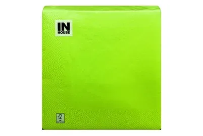 Inhouse Servietten limettengrün 33cm 50 Stück