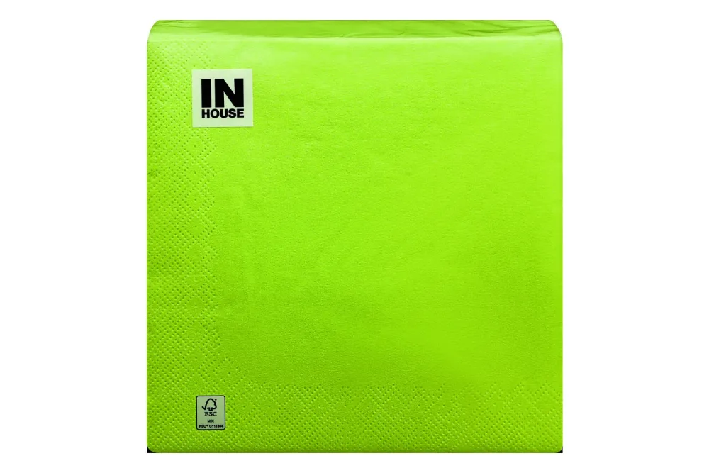 Inhouse Servietten limettengrün 33cm 50 Stück