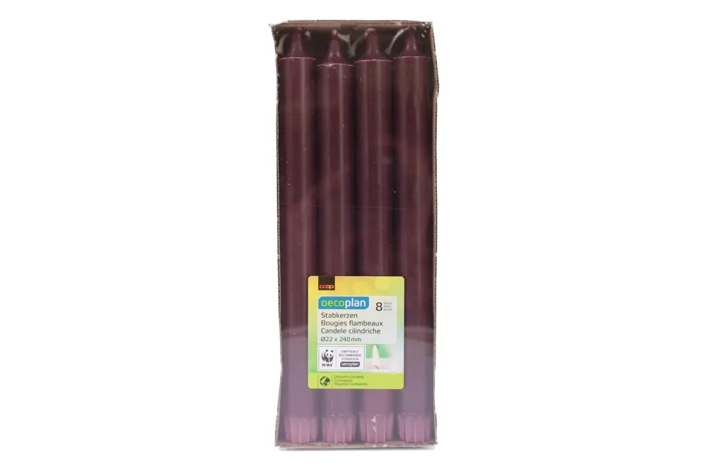 Oecoplan Leuchterkerzen dunkelrot 22x240mm