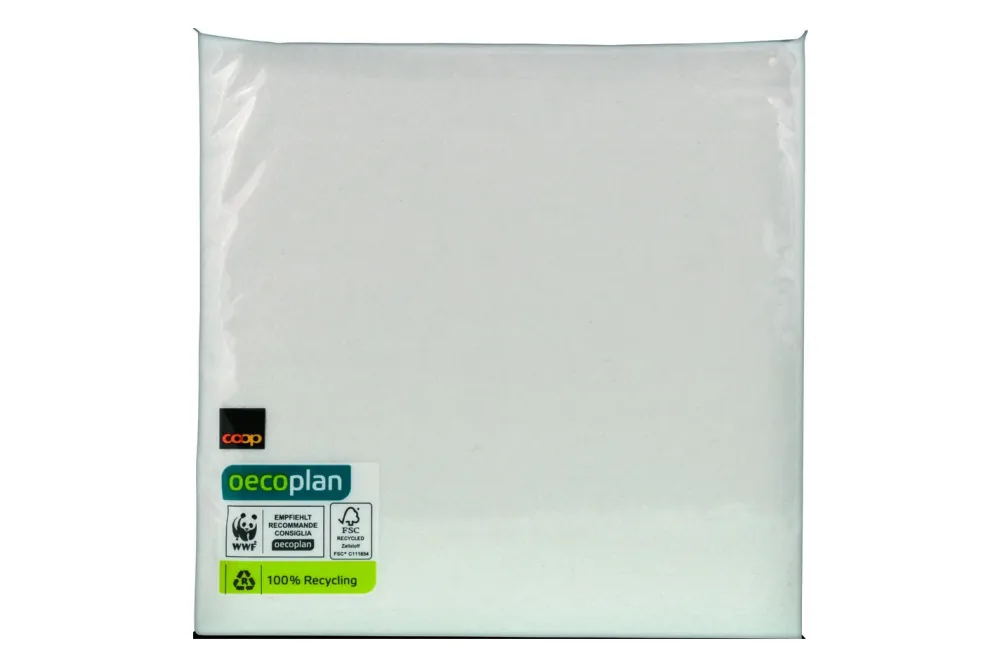 Oecoplan Servietten 33x33cm 1/4 FSC 100 Stück