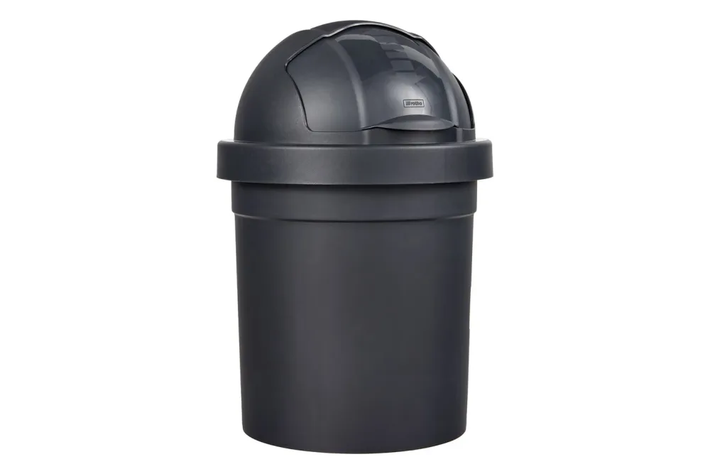 Rotho Abfalleimer Roll Bob Anthrazit | 39.5 × 26.5 × 26.5 | 10 l