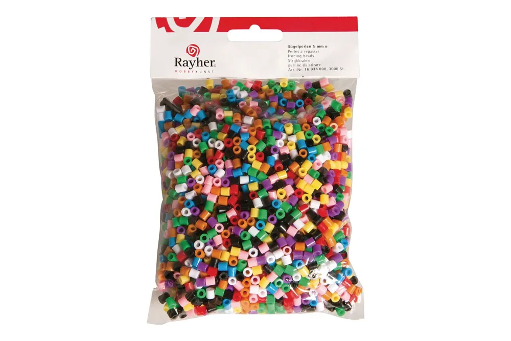 Rayher Bügelperlen Bunter Mix | 5 mm | 3000 Stück