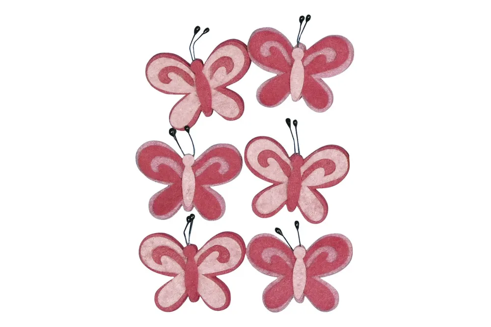 Rayher Filz-Schmetterlinge | 5 cm | 6 Stück